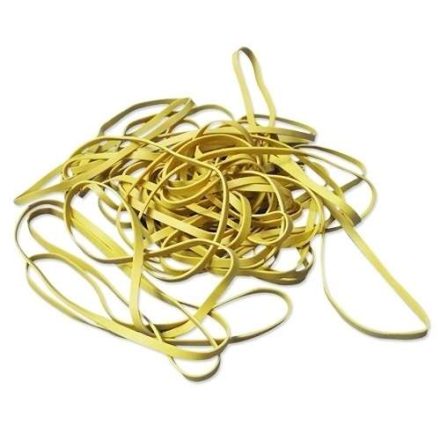 Rezeptionsgummis 30mm x 1,5 x 1,5 gelb, natürlicher Kautschuk - 1 kg
