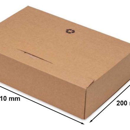 Stanzkarton – Fix Box A4-Schrittkarton mit 310x200x65mm-Folie braun