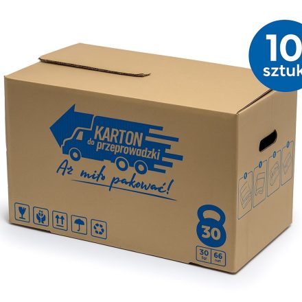 Starker Umzugskarton 550x300x320mm mit Griff 5 Schichten 10 Stück