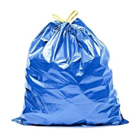 LDPE 120l Müllsäcke blau mit 10 Stück Abziehband