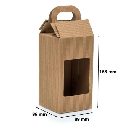 Umkarton für Honig 0,9l 89x89x168mm mit Fenster gecrackt