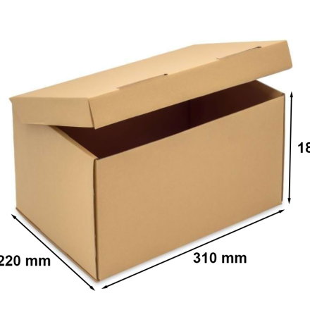 Stanzkarton A4 310x220x180 mm, Stanzschachtel braun