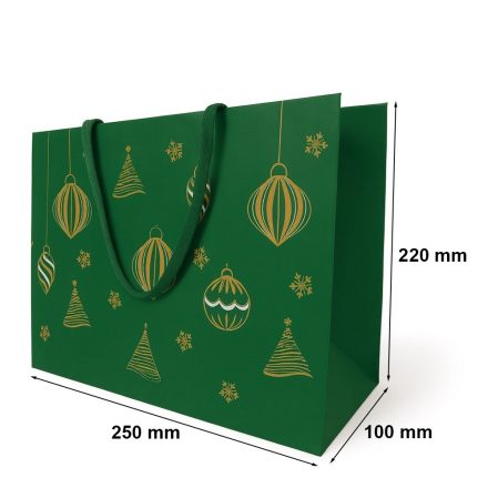 KRAFT 250x100x220mm grün Mit Weihnachtsmotiv für Geschenke
