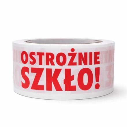 Packband mit ACHTUNG! 48 mm x 66 m weiß PP 28 um