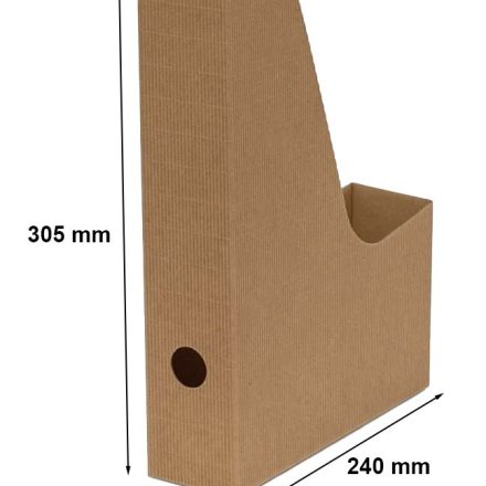 Ein karbierter Karton für A4-Dokumente 6 cm braun