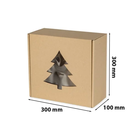 Weihnachtsgeschenkbox mit EKO CHOINKA 300x300x100 mm F427