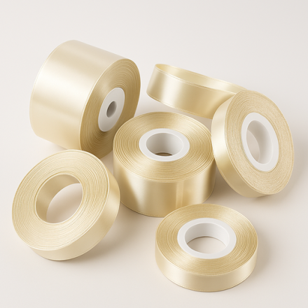 Satinband gold 25 mm 32 m Band dekorativ für Geschenke WS8127