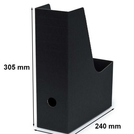 Ein karbierter Karton für A4-Dokumente 9 cm schwarz ins Büro