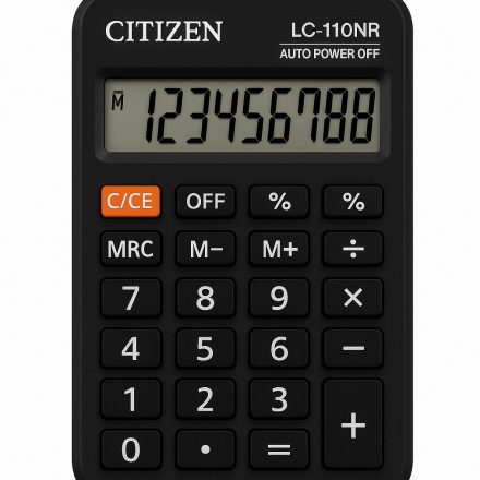 Taschenrechner Citizen LC110NR, 8 Ziffern, schwarz, solar