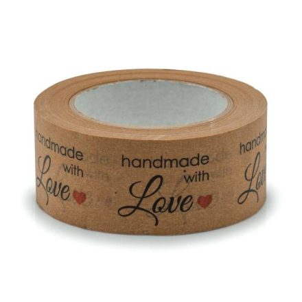 Papierpackband Krafthandmade With Love 48 mm x 50 m braun