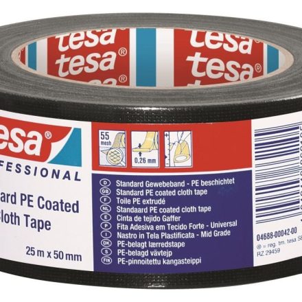 Reparaturband Gaffer TESA stark schwarz 50mm x 25m