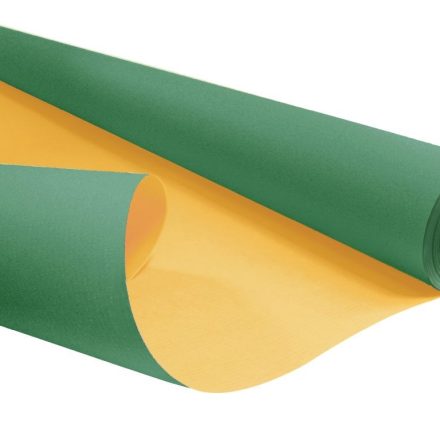 Papier für Geschenke dekorativ KRAFT DUO grün-gelb 69cm/25m