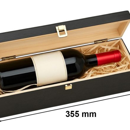 Holzschachtel für Wein K-981 EX schwarz Geschenkverpackung
