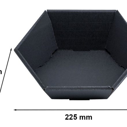 Geschenkkorb karbiert schwarz klein 195x225 mm, Karton 450 g/m2