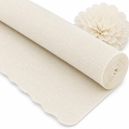 Krepina Italienisch 180g weiß 50cm/250cm Dickes Dekorationspapier Dekorativ