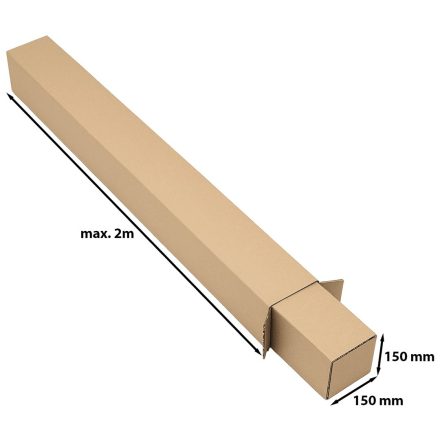 Teleskopkarton 150x150 mm bis 2 m, Umkarton aus Pappe