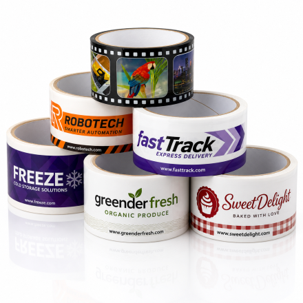 Packband mit Aufdruck des Hotmelt-Logos 1 Farbe 48 mm 54 m 108 Rollen
