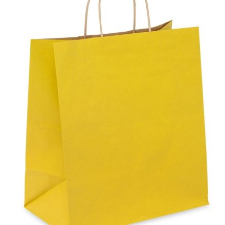 gelb Einkaufstaschen 305x170x340 mm mit Griff, 10 Stück