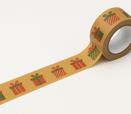Klebeband aus Papier weihnachtlich in Geschenke 48mm/54m kraft für Pakete