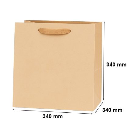 Papiertüte Kraft 34x34x34 cm Q5 braun mit Klotzboden auf