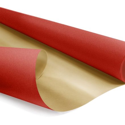 Packpapier KRAFT DUO METAL rot-gold Rolle 69 cm/50 m 60 g/m2