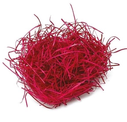 Dekorative Wolle Holzrolle Füllstoff für Pakete 1 kg Amarant