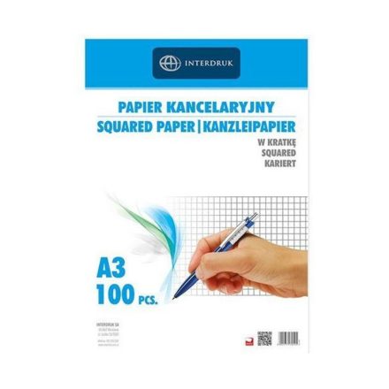 Büropapier A3 in Gittern, 60 g/m2, 100 Notizblätter
