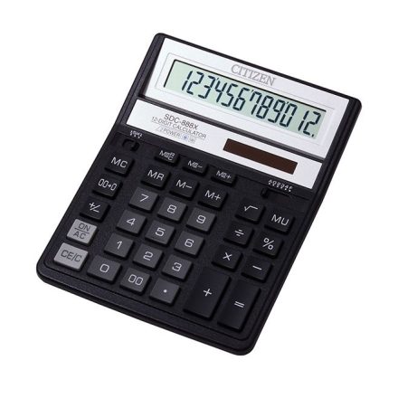 Bürorechner Citizen SDC888XBK 12-stellig schwarz, solar