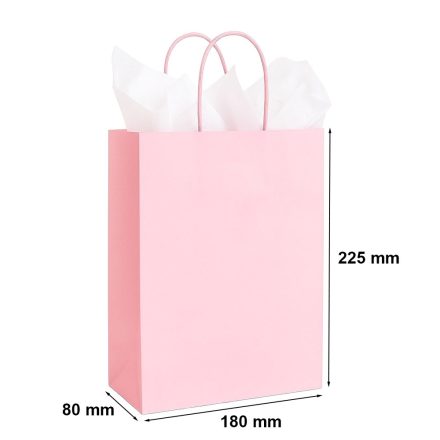 Papiertüte 180x80x225 mm helle Rosen für kleine weibliche Geschenke Öko