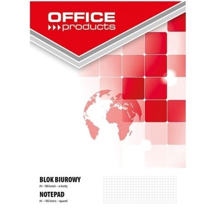 Büroblock Office Products A4 100 Seiten Notizbuch im Gitter