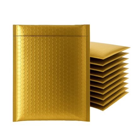 Luftpolsterumschläge metallisch E15 220x265 mm gold, Verpackung 100 Stück.