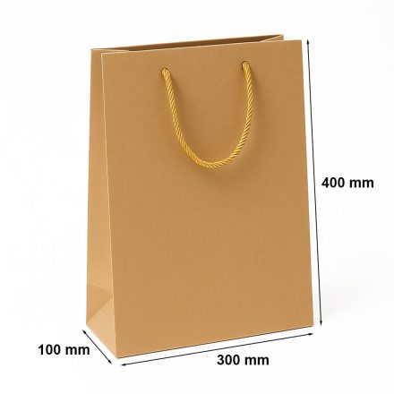 Geschenkpapierbeutel braun 300x100x400 mm Schnurgriff
