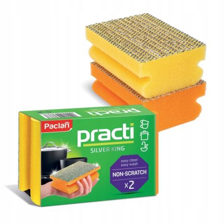 Waschbecken Practi Silver King - 2 Stücke von bilateralen Küchenschwamm