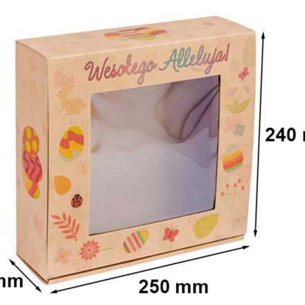 Karton mit Halleluja-Fenster - Ostern Box 250x240x80 mm