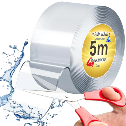 Bilaterales Band NANO 30 mm x 5 m transparent wiederverwendbar