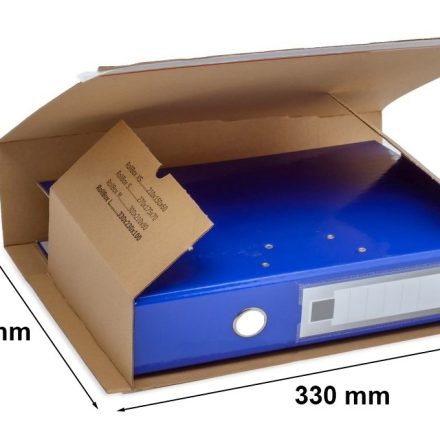 Roll Box L 330x230x100 mm braun mit Klebestreifen