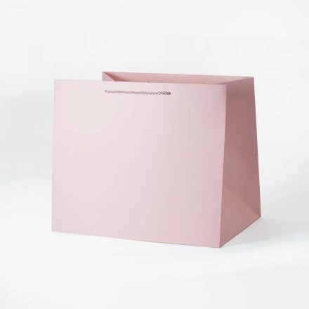Papiertüte dekorativ laminiert rosa 355x275x305 für Geschenke