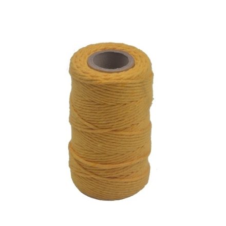 Baumwollschnüre gelb 2 mm 70 m 100 g für Handwerk und Makromaschen