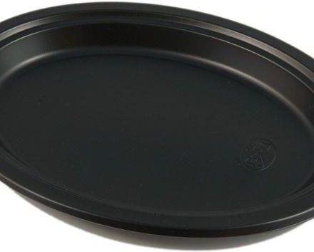 Einweg-Plastik-Plastik-Plastikplatte schwarz 26 cm, 100 Stück