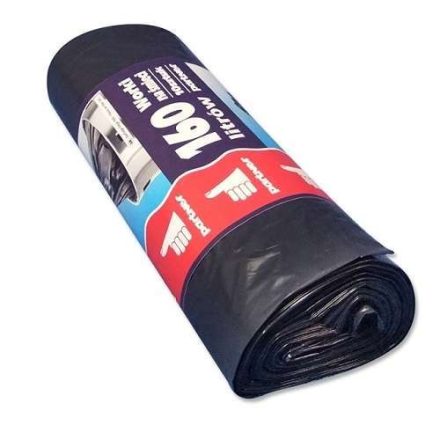 Müllsäcke LDPE 160 l A10 schwarz 40 µm, 10 Stück.