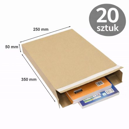Versandkarton Flatbox F12 250x50x350 mm, 20 Stück