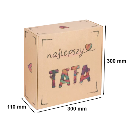Stanzkarton, Geschenkbox für Dad 300x300x110mm