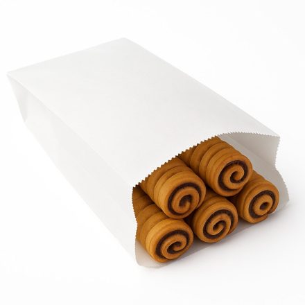 Papiertüte mit Seitenfalte weiß ohne Griff 150x300 mm 1000 Stück.