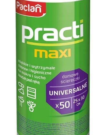 Paclan Praclan Practi Tücher auf Rolle 50 Stück 25 x 30 cm weiß abgekühlt