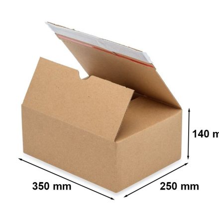 Stanzkarton – E-Commerce-Schrittkarton, braun Box 350x250x140 mm F703