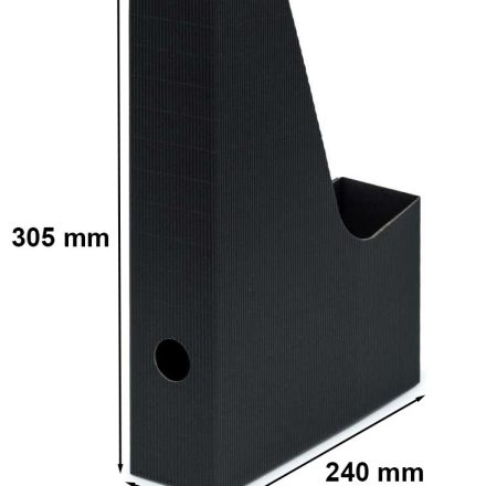 Ein karbierter Behälter für A4-Dokumente, schwarz Karton 6 cm