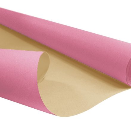 Packpapier für Geschenke KRAFT braun-rosa Rolle 50cm x 10m 50 g/m2