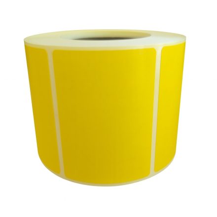 Thermoetiketten selbstklebend gelb 60x40 mm - 500 Stück für Rolle