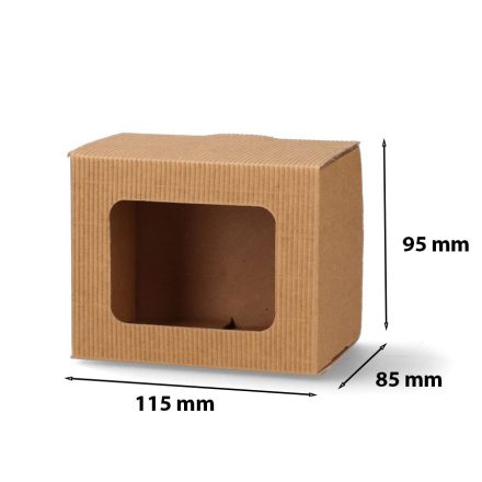 Faltschachtel für einen Becher mit 115x85x95 mm braun