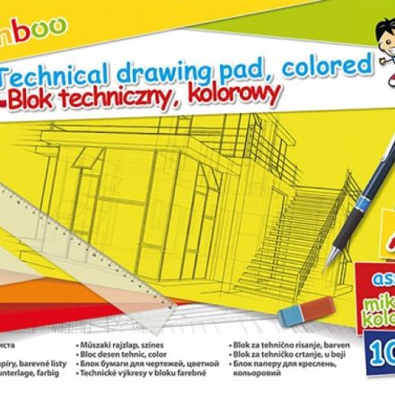 Technischer Block A4 10 Karten 150gsm Mix Farben